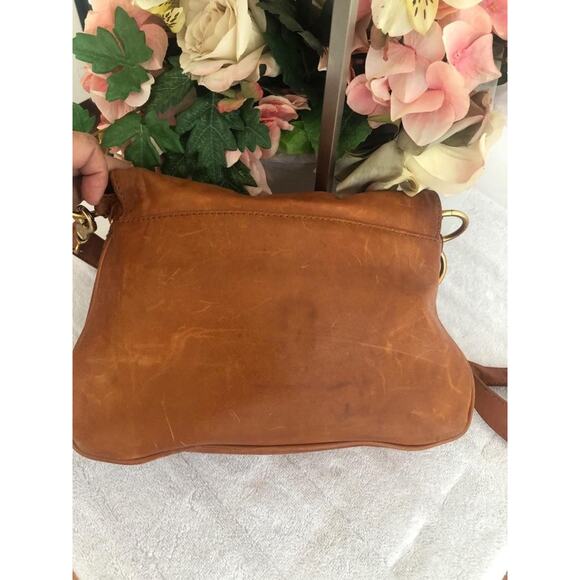 TORY BURCH STUDDED SADDLE BAG PURSE MESSENGER (500 - Picture 8 of 15